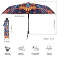 thumbnail image 3 of FORMRS Travel Umbrella Folding Auto Open Close Windproof Rain UV Protection, Blue Abstract Eagle, 3 of 8