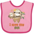 thumbnail image 3 of Inktastic Sloth I Love My Gigi Boys or Girls Baby Bib, 3 of 4