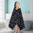 thumbnail image 6 of Math Equations Chemistry Black Pattern Hooded Bath Towel，60"x35" for Ages 3 To 12 Kids, Quick Dry Lightweight Soft Microfiber Hood Beach Towel Cover Up for Kids, 6 of 7