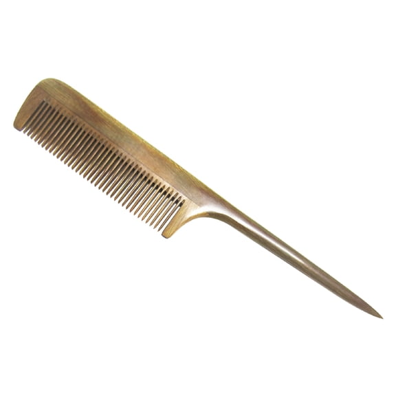 ACDANC Green Sandalwood Comb Wooden Hair Comb Long Handle Pointed Tail Comb Comb Hair Smoothing Wooden Comb Fine Tooth Comb