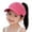 Hot Pink, variant on Kids Outdoor Casual Half Dome Visor Hat Solid Color Curved Brim Ponytail Cap