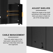 Coffee Bar Cabinet with Fridge Space, Mini Fridge Cabinet，Buffet Sideboard，53.2L