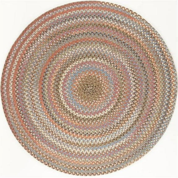 Rhody Rug BH37R048X048 4 ft. Bar Harbor Mocha Round Rug, Multi Color