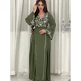 thumbnail image 5 of Abaya musulmana Eid para mujer, Vestidos de fiesta de carnaval, Jalabiya, Ramadán, Kaftan, Islam, Marruecos, Dubai, Abayas, túnica larga árabe, 5 of 5