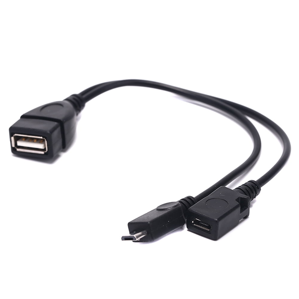 2 in 1 Micro Usb OTG Data Cable Host Power Y Splitter Can Be Externally Powered for Phone Tablet for Android Windows