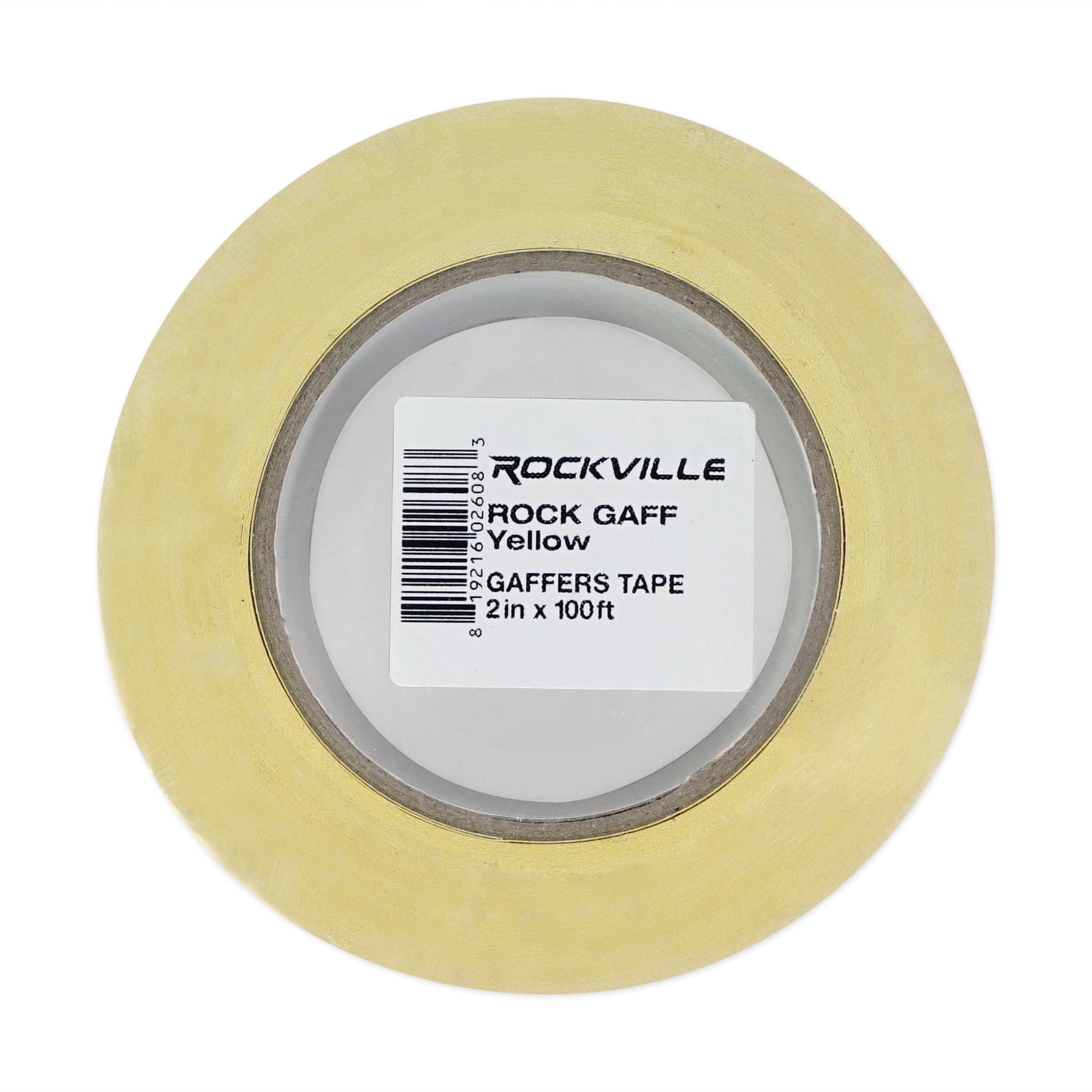 (3) Rolls Rockville Pro Audio/Stage Wire ROCK GAFF Yellow Gaffers Tape 2"x100 Ft