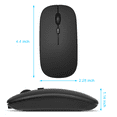 thumbnail image 4 of 2.4GHz & Bluetooth Rechargeable Mouse for Oppo F11 Bluetooth Wireless Mouse Designed for Laptop / PC / Mac / iPad pro / Computer / Tablet / Android Onyx Black, 4 of 7