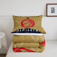 thumbnail image 5 of Erosebridal Full Comforter set,Basketball Bedding Set for Team Gift,Ball Game Quilt,Sports Player Down Comforter with 2 Pillowcases Ultra Warm,New Orleans, 5 of 6