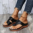 thumbnail image 4 of KBODIU Women's Comfort Slides Summer Wedge Slippers Thick Bottom Casual Beach Sandals Black 40, 4 of 6
