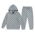 thumbnail image 3 of HAYIMI Girl Outfit Sets Polka Dots Print Sweatshirt Pants For Kids Playful Comfort Fashion Breathable Clothes Sets, 3 of 3