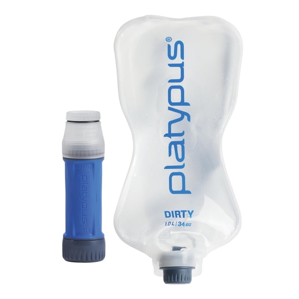 Platypus Quickdraw Ultraligero Sistema de filtro de agua para mochileros de 1 litro ConnectCap y DrinkCap