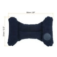 thumbnail image 2 of Uxcell Inflatable Travel Pillow, Lumbar Support Air Pillow for Airplane, Navy Blue, 2 of 6