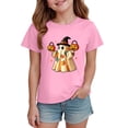 thumbnail image 6 of Ulanda Toddler Baby Girl Halloween Shirt Ghost Tshirt Spooky Season Short Sleeve Tee Top Kid Fall Clothes (Pink, 5-6 Years), 6 of 7