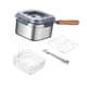 thumbnail image 5 of Juego de cocina para acampada, colador de alimentos a prueba de herrumbre, caja de conservación fácil de limpiar, olla de cocina cuadrada para el, 5 of 9