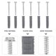 thumbnail image 5 of Ancla de pared acanalada de plástico de 6 piezas y kit de tornillos de 6 piezas para el soporte de TV LCD, 5 of 8