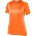 thumbnail image 2 of Augusta Ladies Attain Wicking Raglan Sleeve Tee 2792 Electric Orange Xl, 2 of 2