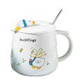 thumbnail image 1 of Taza de cerámica linda del pato lindo de la historieta, taza de café del desayuno del hogar de la taza del regalo 350ml, 1 of 5