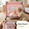thumbnail image 5 of HARPPA 6-in-1 Baby Playard with Bassinet, Changing Table & Storage, Portable Travel Playard for Newborn,Pink, 5 of 11