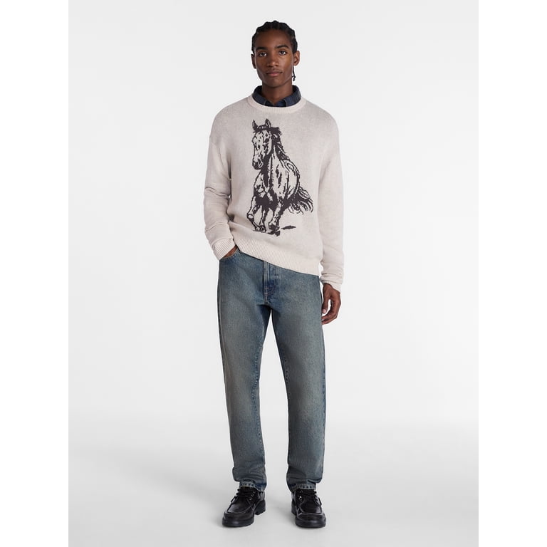 No Boundaries Men's Western Graphic Pullover Sweater photo 2