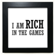 thumbnail image 1 of Soy rico en los juegos Mesa de pared con marco cuadrado negro, 1 of 4