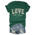 thumbnail image 4 of Trendfront Womens Love Like Jesus Graphic T Shirts Crewneck Short Sleeve Fashion Tops Summer Tee Casual Relaxed Shirt, 4 of 4