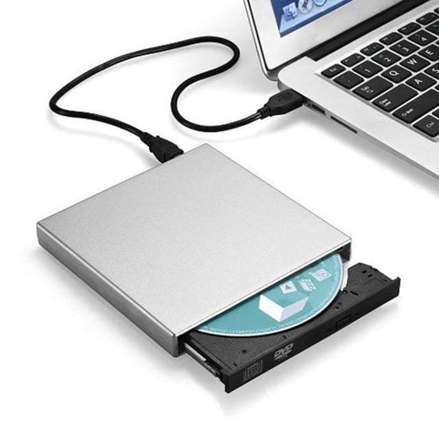 Quemador De Dvd USB 2.0 DVD externo delgado RW Grabadora de CD Lector Reproductor Unidad óptica
