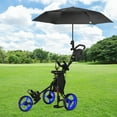 thumbnail image 3 of Gymax 3-Wheel Foldable Golf Push Pull Cart Trolley w/ Seat Adjustable Handle Blue, 3 of 10