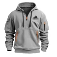 thumbnail image 4 of Suéter con capucha para hombre, novedad de primavera y otoño de 2024, con múltiples cremalleras y bolsillos en los brazos, jersey para hombre, abrigo deportivo informal de moda, 4 of 5