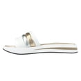 thumbnail image 4 of Womens MICHAEL Michael Kors Conrad Slide Sandals, Pale Gold/White, 4 of 6