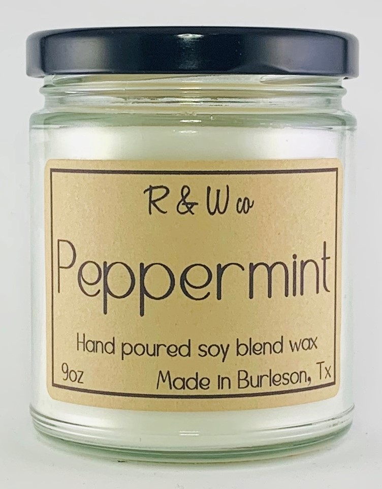 9oz Peppermint Soy Candle Quality Candles at an Affordable Price