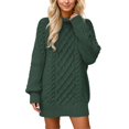 thumbnail image 2 of Women's Oversized Knit Sweater Turtleneck Pullover Soft Comfortable Long Sleeve Casual Top Cozy Fall Winter Loose Fit Yarn Sweater, 2 of 5
