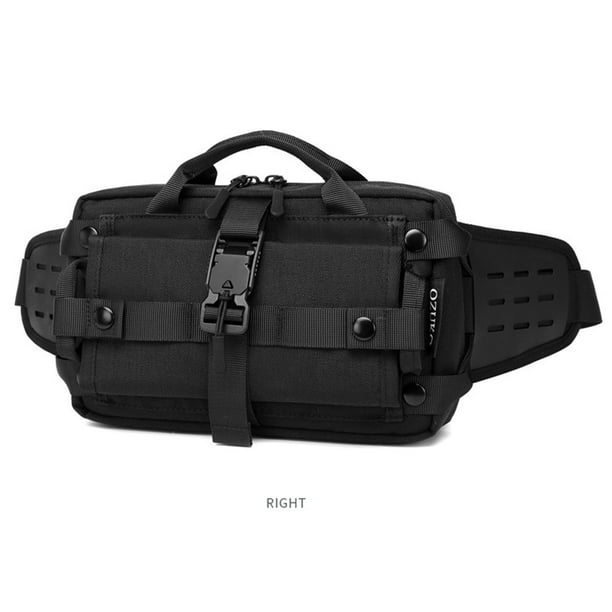 OZUKO Fashion Single shoulder Bag Cross body Bag Waist Bag for Men Ordered Storage External USB Interface Water Bottle Pocket proof Fabric