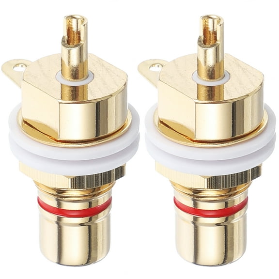 2pcs Jack Panel Mount RCA Female Socket Connector Welding Coupler for Amplifier