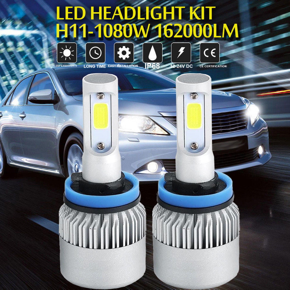 High Low Beam H1 H7 Combo 1080W LED Headlight Bulbs Kit Replace Xenon Halogen 