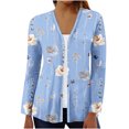 thumbnail image 2 of Puntoco Blusa tipo cárdigan con estampado cómodo e informal de manga larga para mujer Puntoco Puntoco-1, 2 of 5
