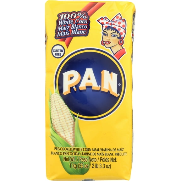 Pack of 10, Pan Harina White Corn Meal, 35.27 oz