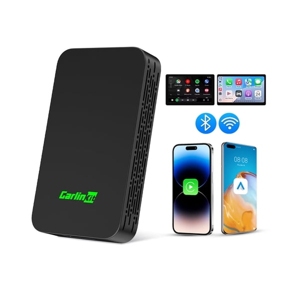 CarlinKit 5.0 2air Wireless Carplay Adapter, 2 in 1 Wireless Android Auto, CP/AA, 5.8GHz WiFi, Online Update, Plug&Play for OEM Wired CarPlay&Android Auto Car