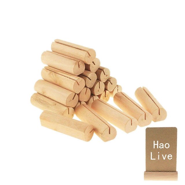 20 Pcs Natural Wood Photo Card Holders Place Card Holders Wooden Photo Holder Wooden Card Holders