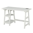 thumbnail image 2 of Designs2Go Bureau Tréteau avec Station de Recharge, Fini Bois Blanc, 2 of 7