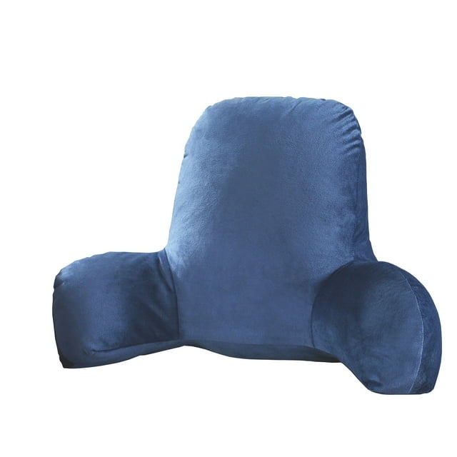 Pillow Back Bed with Armrest Support Bed Reading Waist Back Chair Car Sofa Rest Waist Pad (deep blue)