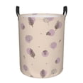 thumbnail image 1 of DouZhe Waterproof Collapsible Large Laundry Baskets, Boho Style Purple Acorns Prints Circular Hamper with Handles, 1 of 7