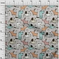 thumbnail image 3 of oneOone Cotton Poplin Light Gray Fabric Dog Cartoon Sewing Craft Projects Fabric Prints By Yard 42 Inch Wide-XC, 3 of 6