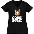 thumbnail image 3 of Inktastic Dog Corgi Squad Women's Plus Size V-Neck T-Shirt, 3 of 5