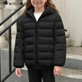 thumbnail image 2 of SuTry Kids Lightweight Jacket Warm Thermal Long Sleeve Windproof Fall Winter Coat Soft Cotton Outerwear for Chiildren 4-14 Years(Black,8-10 Years), 2 of 8