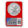 2024 (W) 1 American Silver Eagle NGC MS70 ER Flag Label Red Core