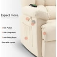 thumbnail image 2 of MCombo Power Lift Recliner with Massage and Heat for Elderly Living Room, Faux Leather 7533 Cream White, 2 of 8