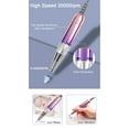 thumbnail image 4 of Electric Nail File Machine, Nail Drill Electric File 0-35000RPM Multifunctional Non Slip Grip Rechargeable  for Shops Gradient Gold,Gradient Blue,Gradient violet,Electroplated, 4 of 7