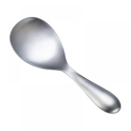 

Rice Paddle Spoon Non- Stick Food Serving Spoon Stainless Steel Rice Spoon Scoop Kitchen Utensils for Home Restaurant Hotel Silver