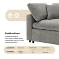 thumbnail image 4 of Harper & Bright Designs Modern Modular U-Shaped Sectional Sofa with Ottoman, Chenille 5 Seat Sectional Cloud Couch Free Combination for Living Room, Gray, 4 of 16