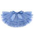 thumbnail image 2 of FYMNSI Baby Girls Diaper Tutu Skirts Infant Toddler Bloomers Skirts Princess Skirts with Headband Gray-Blue 6-12 Months, 2 of 4